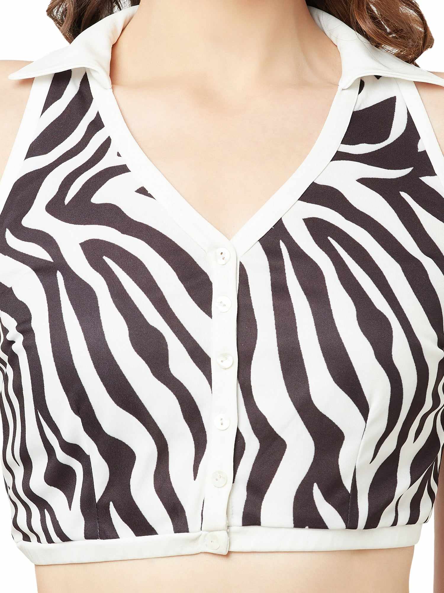 zebra crop shirt