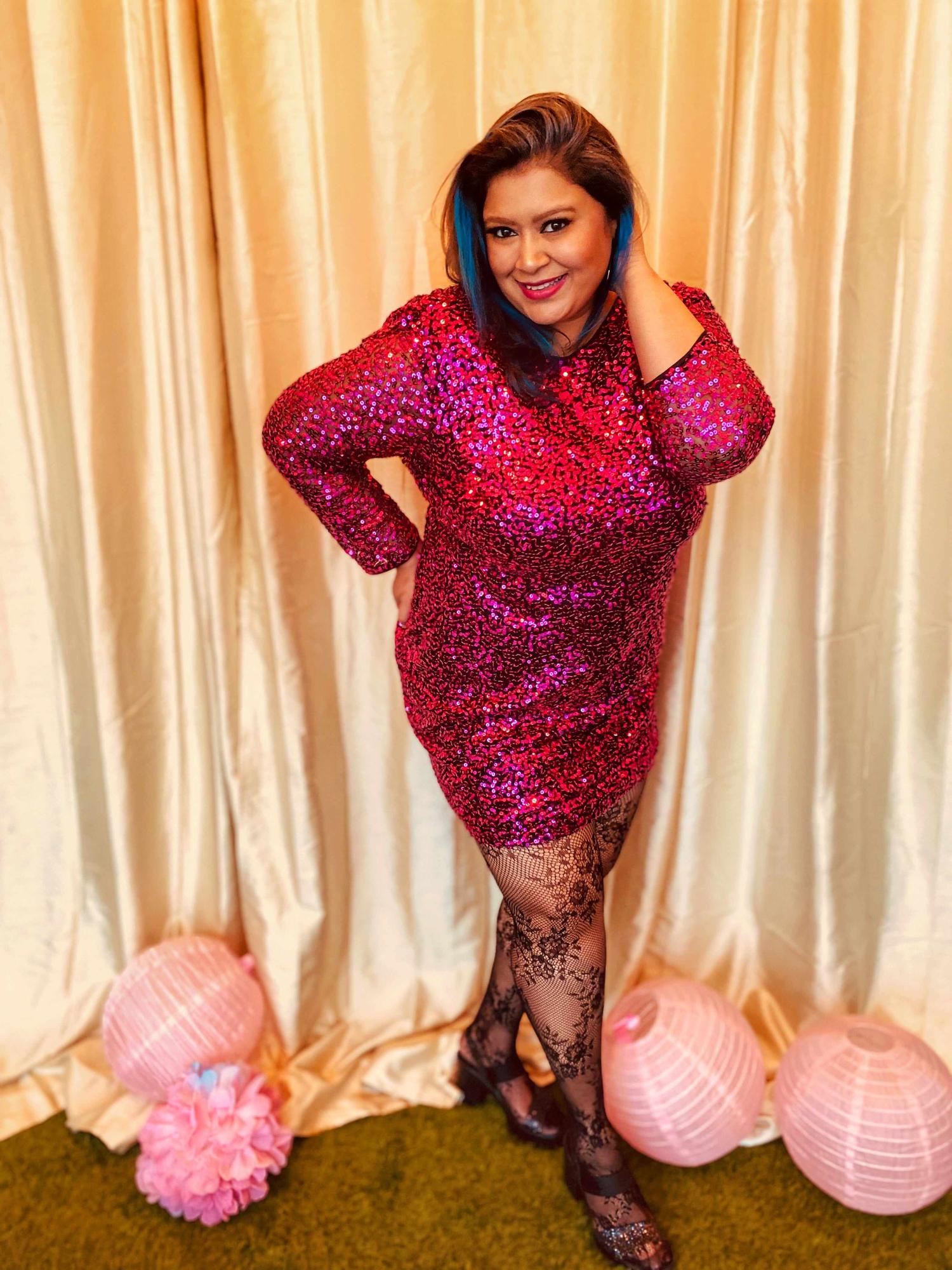 straight fire hot pink dress