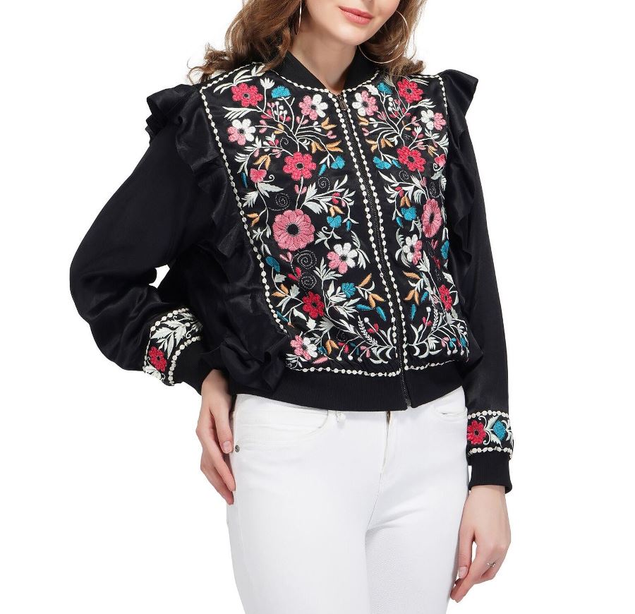 Attic Salt Embriodery Front Viscose Jacket