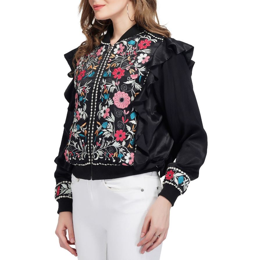 Attic Salt Embriodery Front Viscose Jacket