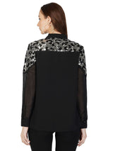 Sequin Yoke Top