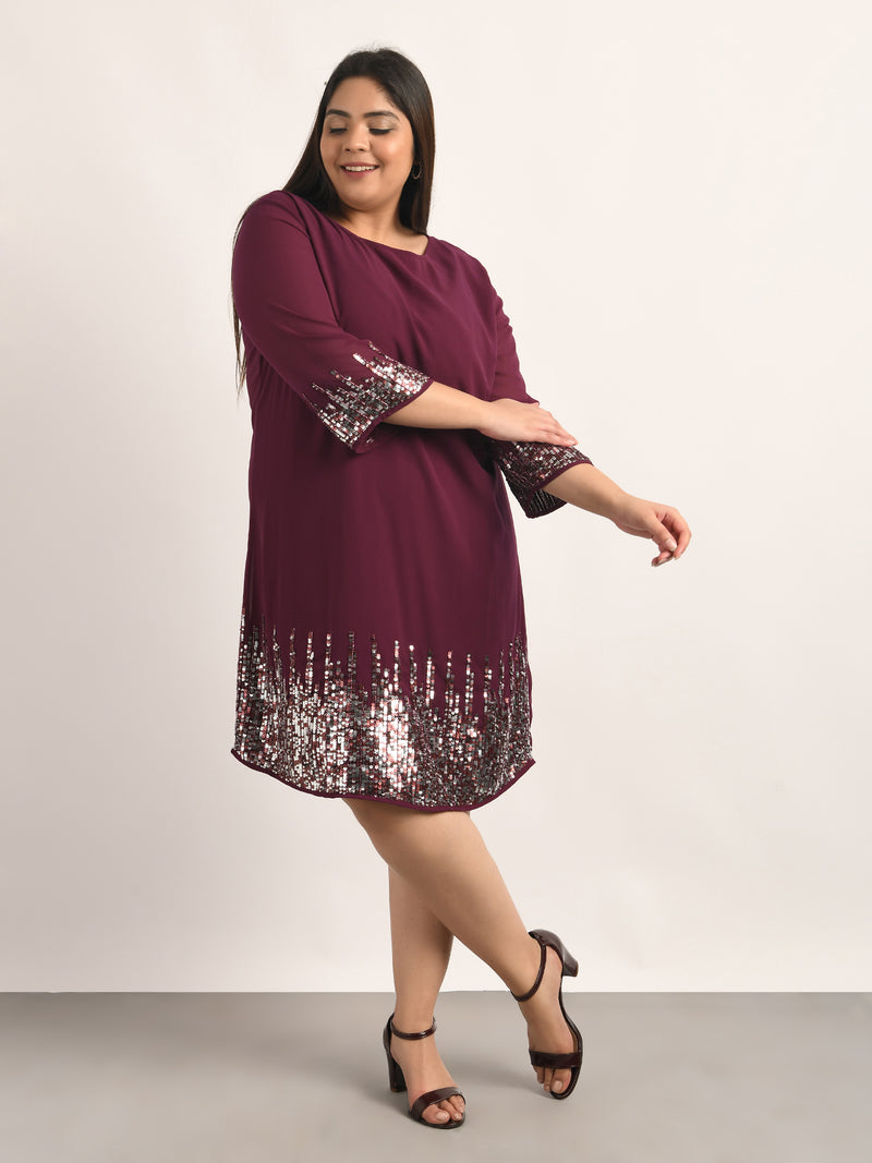 Attic Curves Sunrise Sequin Dress