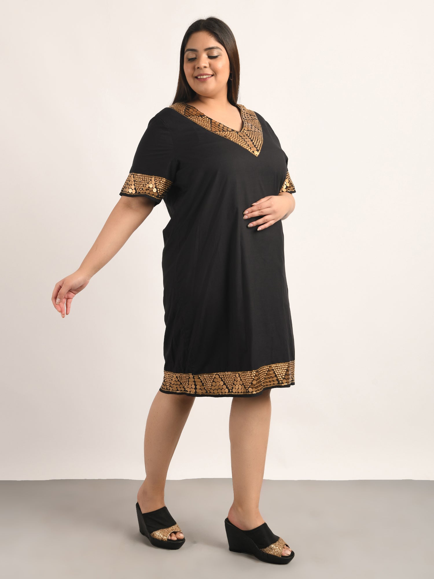 attic curves plus size sequin dresses