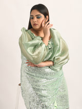 Attic Curves  Mesh & Shimmer Soul Party Dress