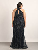 Attic Curves River Halter Neck Gown