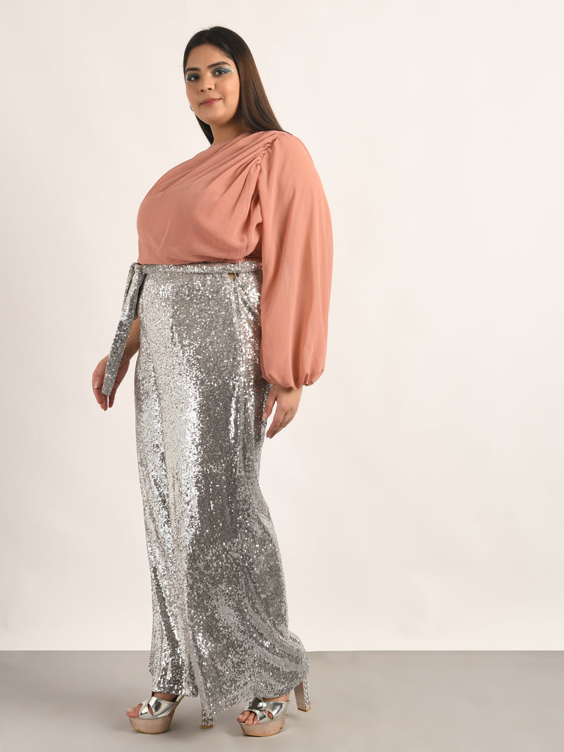 Attic Curves Statement Opulent Sleeve Blouse