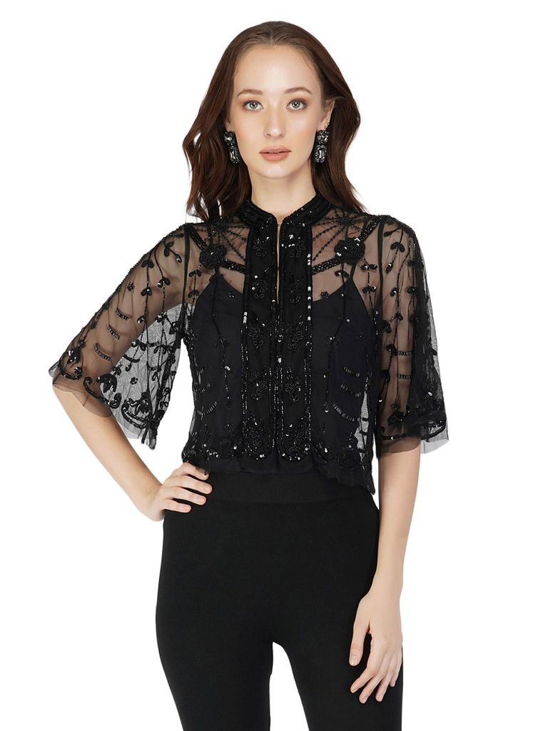 Short Bell Sleeves Shrug