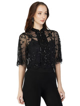 Short Bell Sleeves Shrug