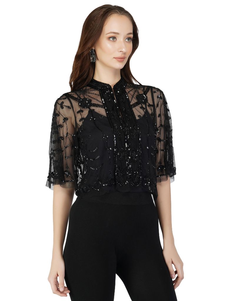 Short Bell Sleeves Shrug