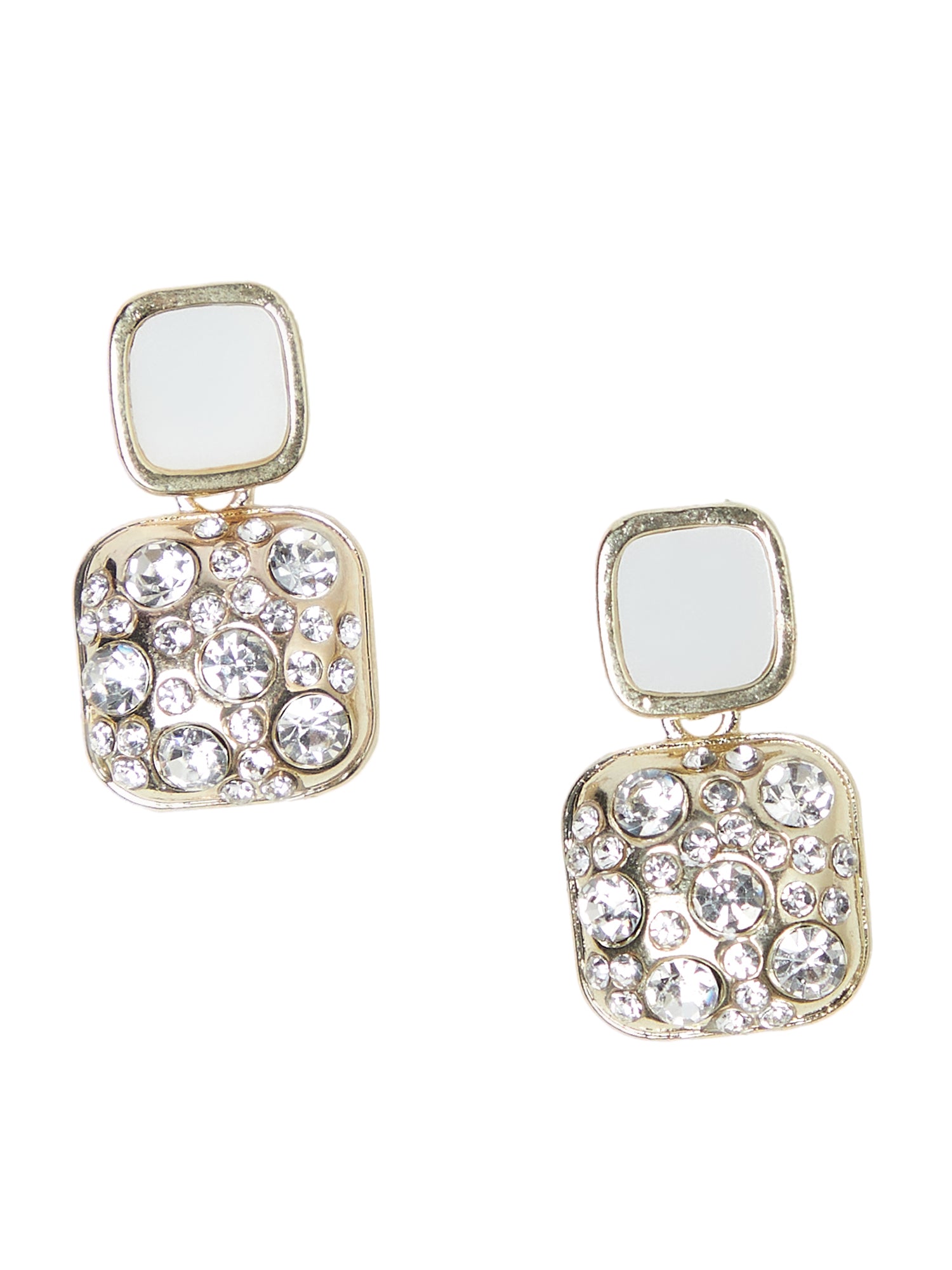 stone geo earrings