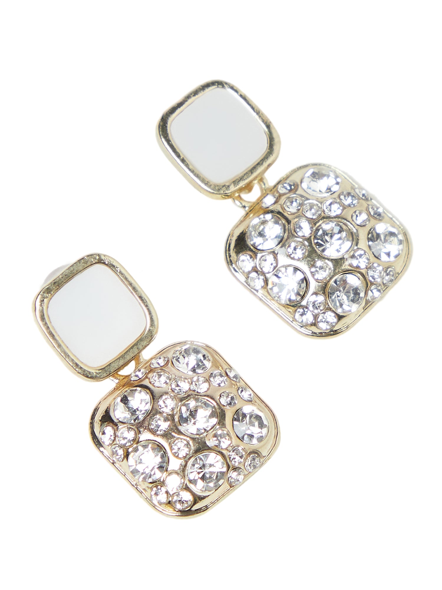 stone geo earrings