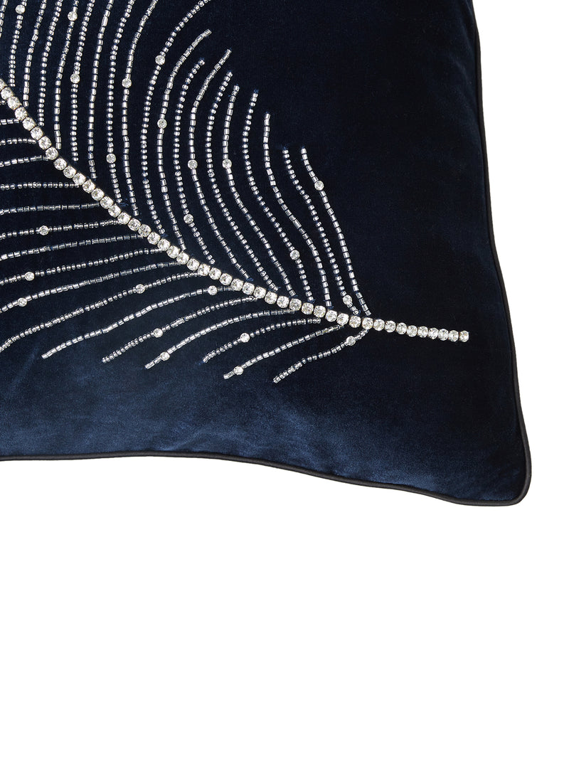 Peacock Hand Embellished Cushion Cover