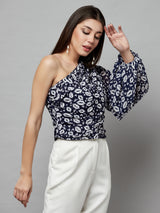 STATEMENT OPULENT SLEEVE PRINTED BLOUSE