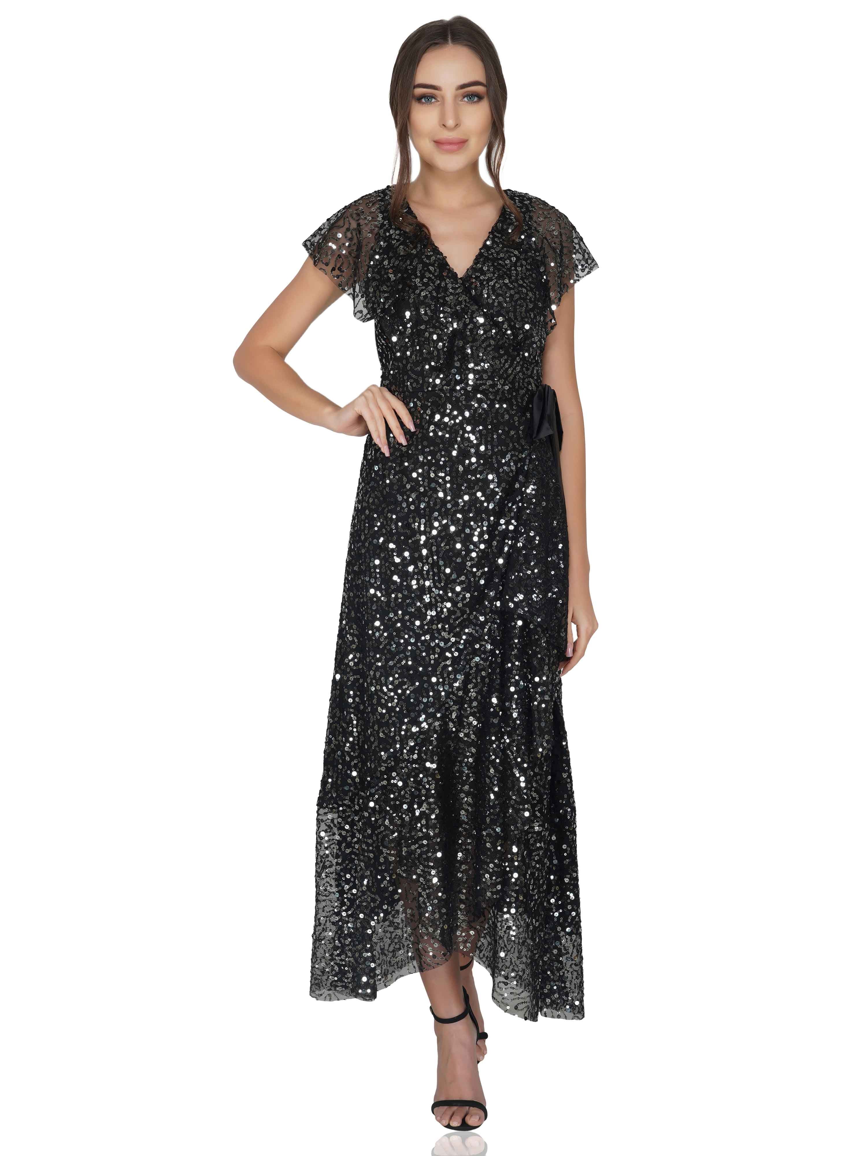 Attic Salt Sequin Ankle Length Wrap