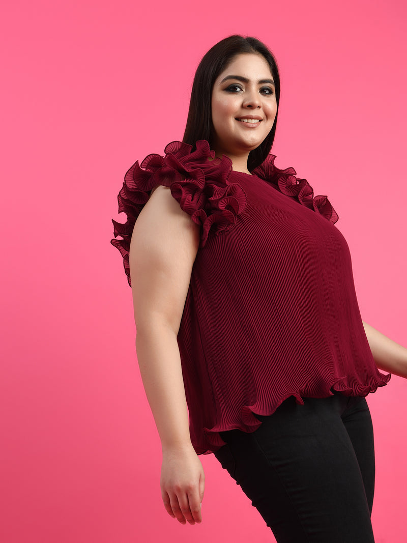 Attic Curves Tinny Dramatic Sleeve Top