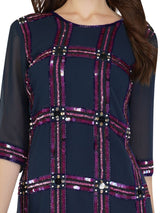 Sequin Grid Dress