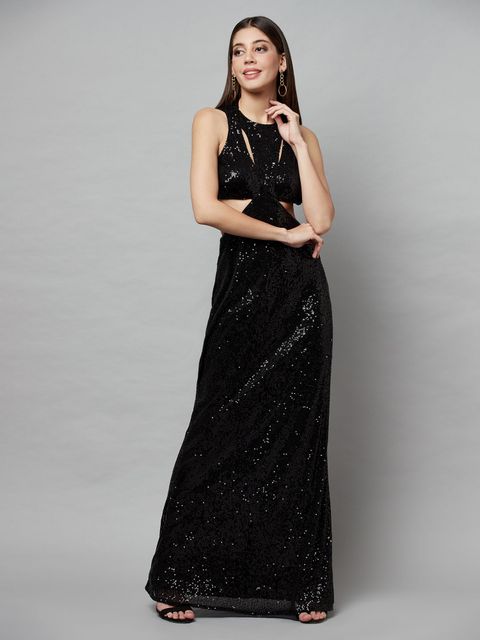 Outshine Cut-out Black Dress