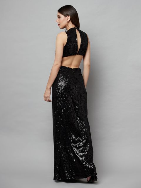 Outshine Cut-out Black Dress