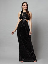 Outshine Cut-out Black Dress