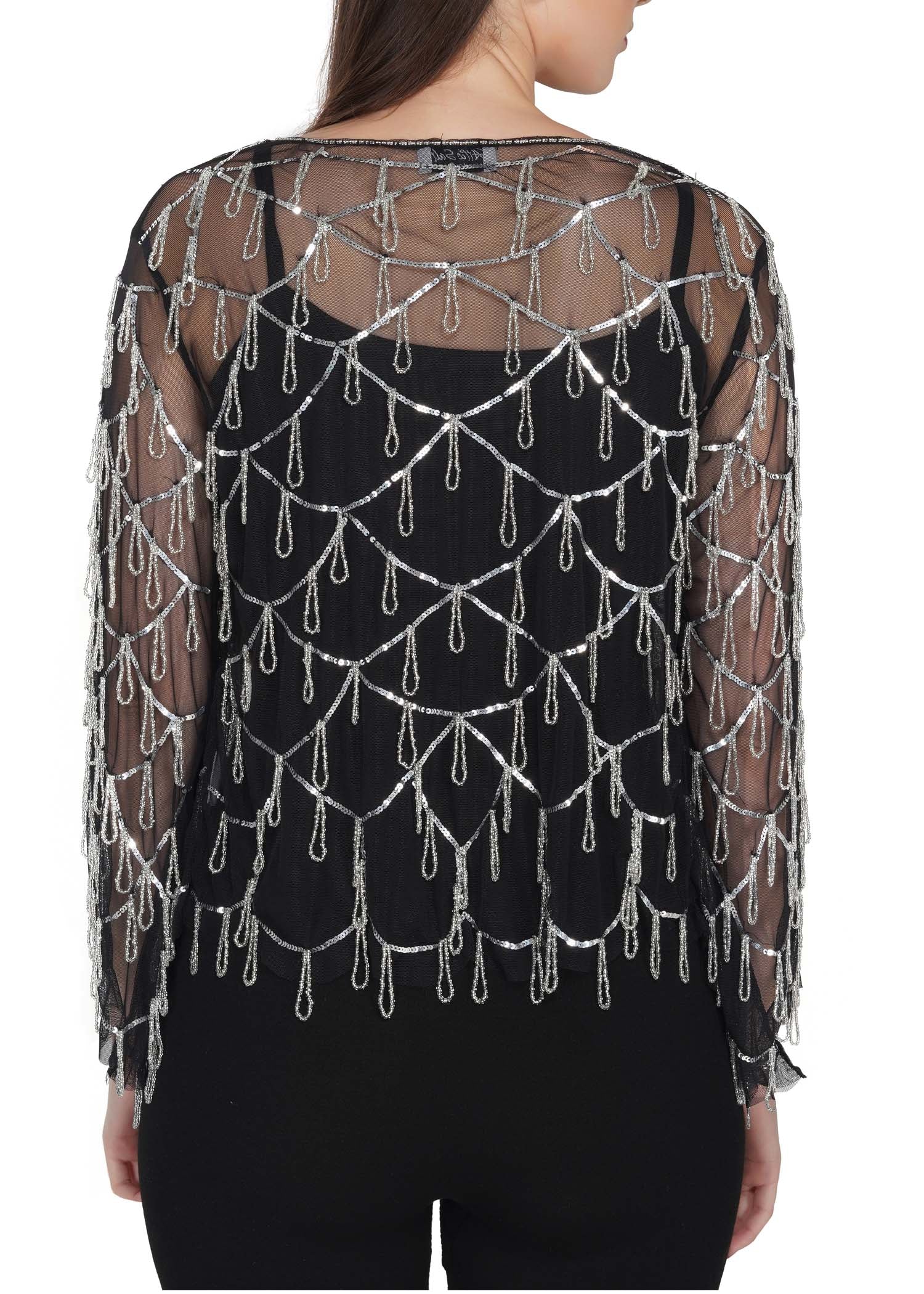 Attic Salt Silver Beads Shrug