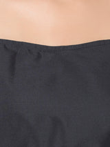 Simona Black Bow Peplum Top