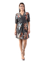 Contrast Flower Embroidery Mini