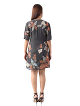 Contrast Flower Embroidery Mini
