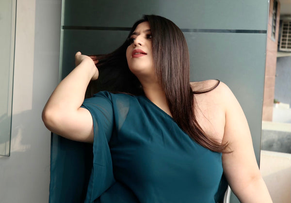 One Shoulder Green Dress