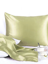 Olive Green - 100% pure Mulberry Silk Pillow Case
