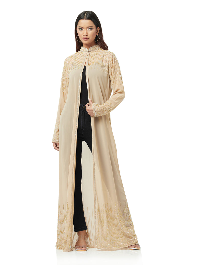 Embellished Long Cape