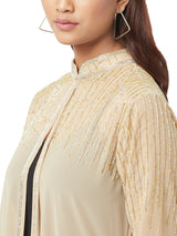 Embellished Long Cape
