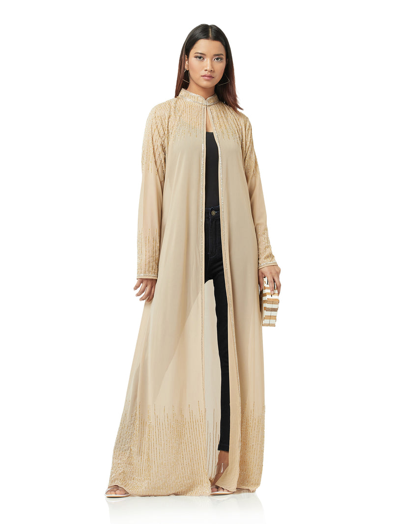 Embellished Long Cape