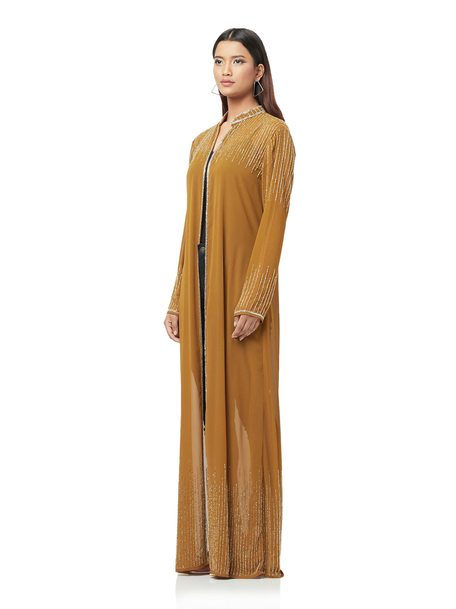 embellished long shrug  