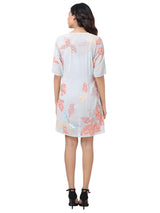 Contrast Flower Embroidery Mini