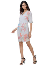 Contrast Flower Embroidery Mini