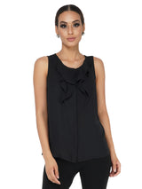 Attic Salt Front Ruffle Top
