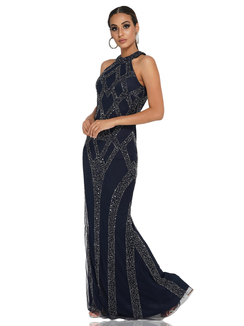 Attic Salt River Halter Neck Gown