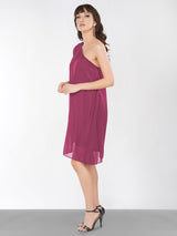 One Shoulder Lavender Dress