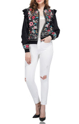 Attic Salt Embroidery Front Viscose Jacket