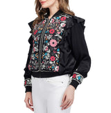 Attic Salt Embroidery Front Viscose Jacket
