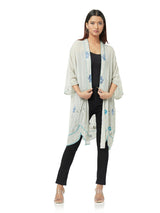 Grey Shrug With Contrast Embroidery